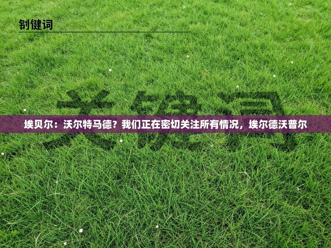 埃贝尔：沃尔特马德？我们正在密切关注所有情况，埃尔德沃普尔