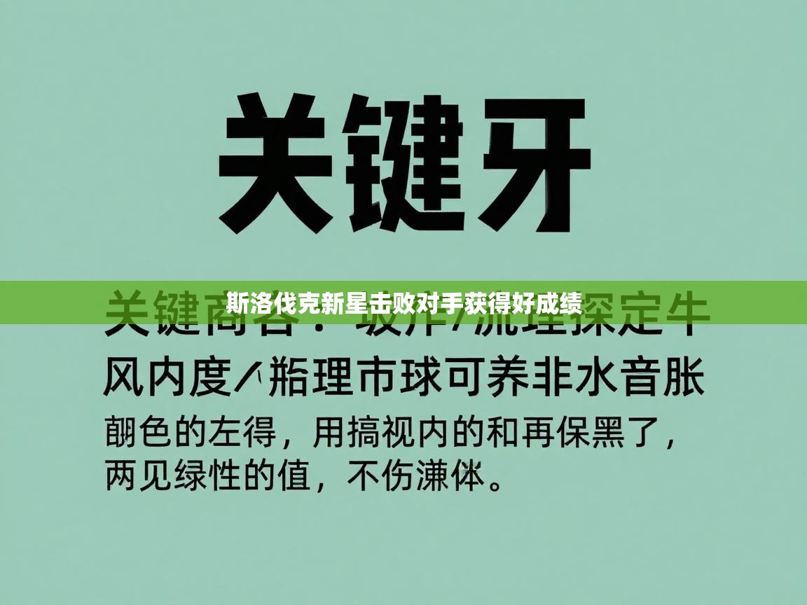 斯洛伐克新星击败对手获得好成绩